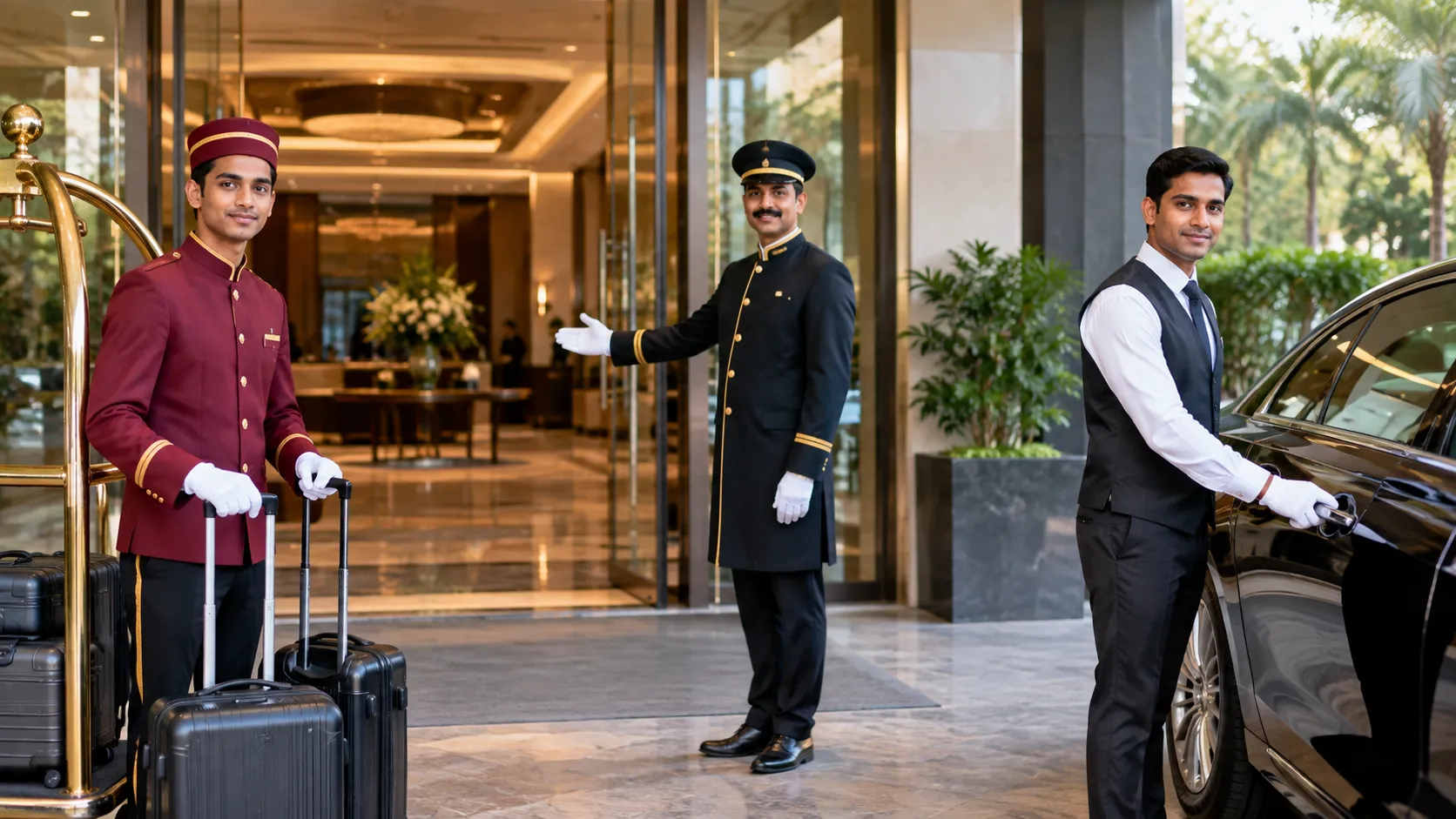 Bellboy vs Doorman vs Valet: What's the Real Difference? — Sri Maniya Institute of Hotel Management