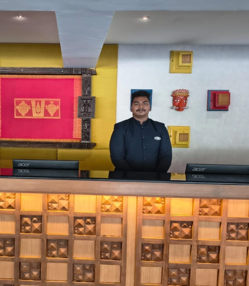 Abilash — placed as Front Office Associate at Sarovar Hotels