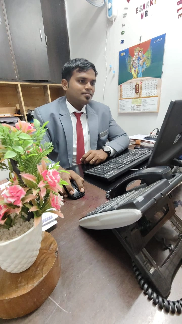 Esakkiappan — placed as HR Executive at TGI Hotels & Resorts